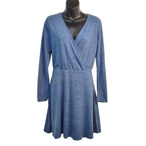 Candie's Women's Blue V-Neck Knit Dress Size M NWT